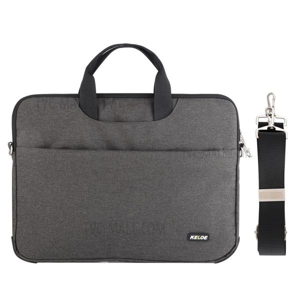 Keloe Water Resistant Protective Laptop Bag - Charcoal