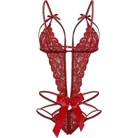 Plus Size Sexy Lingerie Womens Lace Teddy Babydoll Bodysuit Exotic Apparel  Gifts