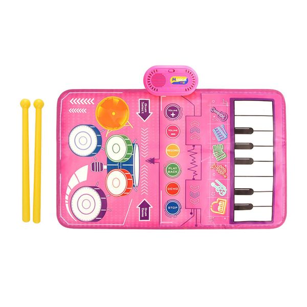 Synergy360 Educational Piano Drum Foldable Mat With Two Drum Sticks