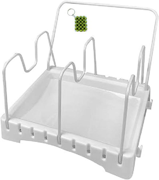 Lid Holder - Kitchen Cabinet Organizer for Pot and Pan Lids &amp; Key Holder