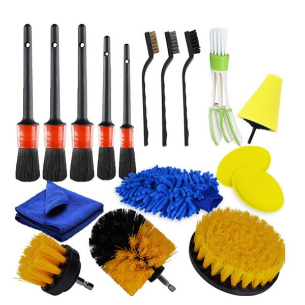 17-In-1 Auto Detailing Brushes Set for Car Interior Exterior Cleaning