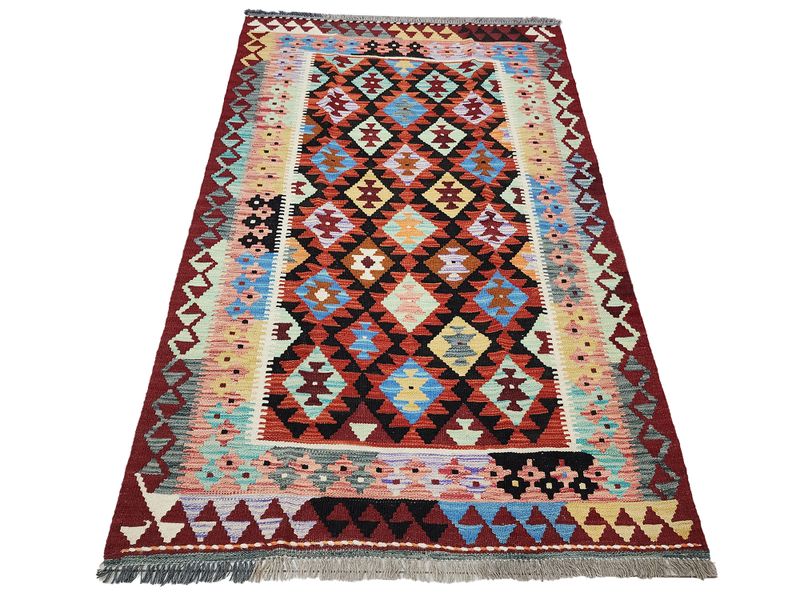 Maroon Afghan Choubi Kilim - 180 x 120 CM