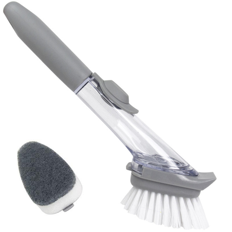 Multifunctional Pressing Cleaning Brush 2 in 1 Soap Dispensing Dish Scrub