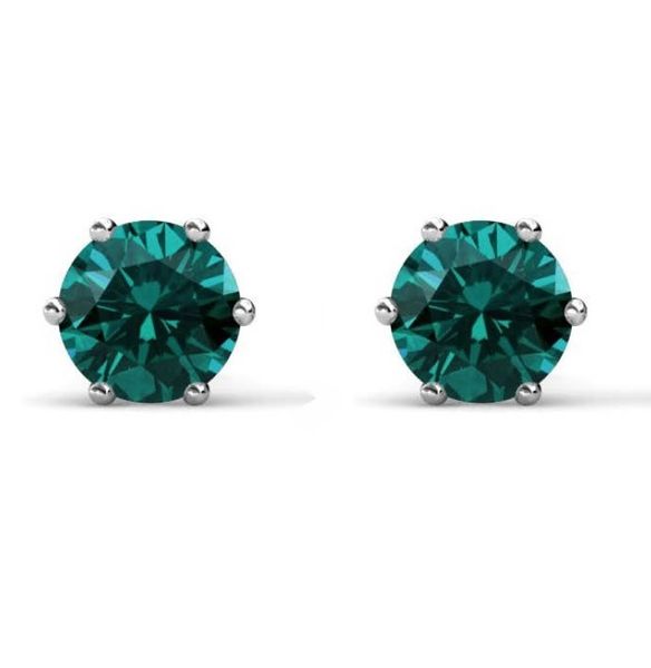 Crystalize 925 Silver May Birthstone Earrings with Swarovski Crystals