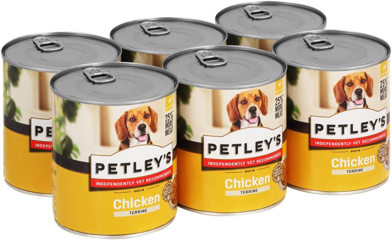 Petley's Dog Food Chicken Terrine- 6 tins x 775g