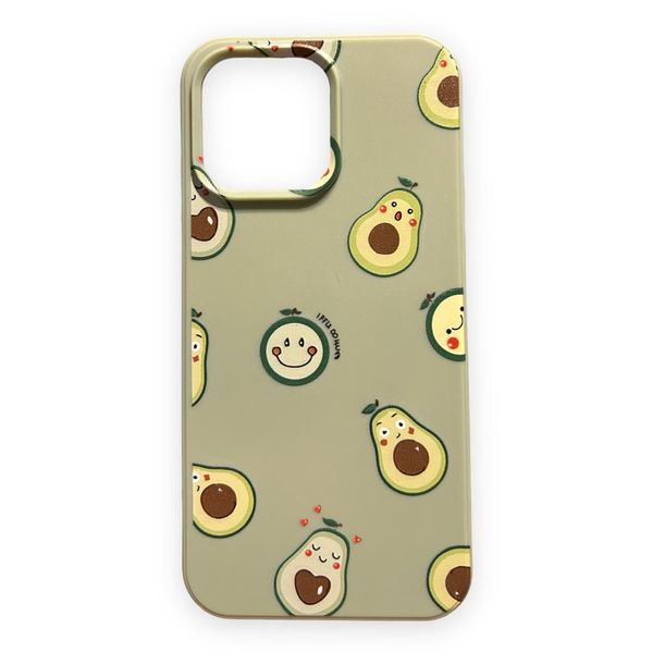 AMA Silicon Cartoon Avocado Phone Case For iPhone 14 Pro Max