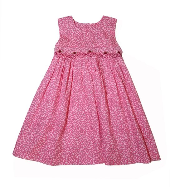 Sleeveless Smocked Dress In Red