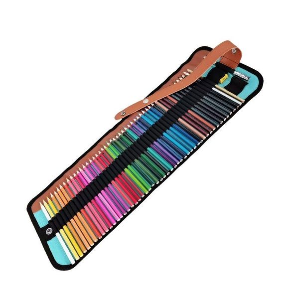 BasicX 50-Color Premium Basswood Oily Colored Pencil Set