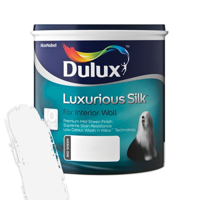 Dulux - Luxurious Silk Brilliant White 1L | Shop Today. Get it Tomorrow ...