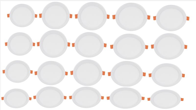 Sylvania Panel Round 9W Daylight Indoor Recessed Led Fixture-20Units/Pack