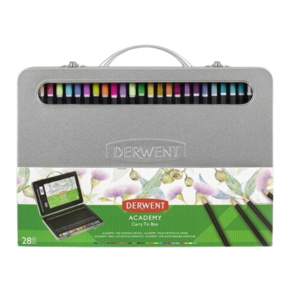 Derwent Academy carry tin box 28pc set
