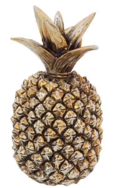 Gold Polystone Pineapple Ornament