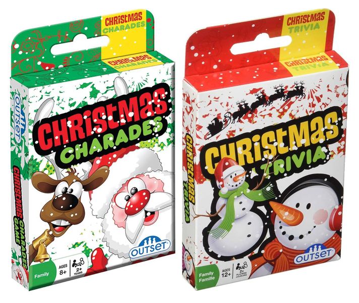 Outset Games Christmas Charades and Christmas Trivia