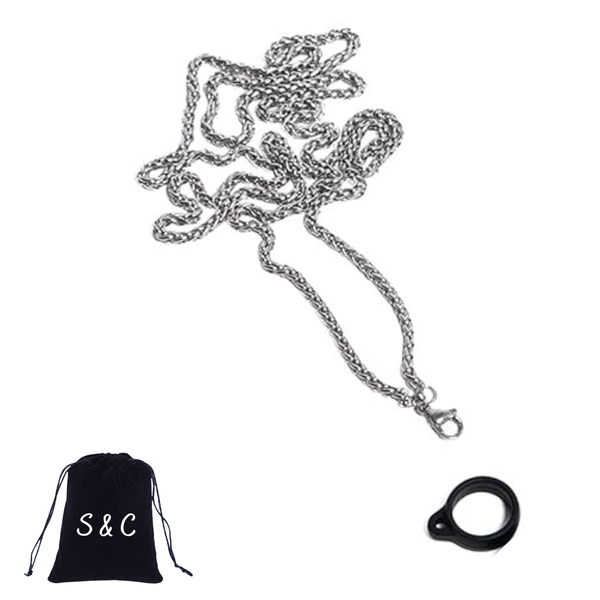 S &amp; C Fashion Necklace with Stretch Silicone Universal Ring Holder