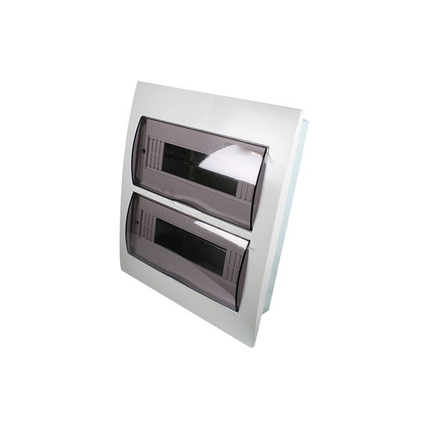 ACDC - White DIN DB 24-Way 2x12 Flush With Door And Tray