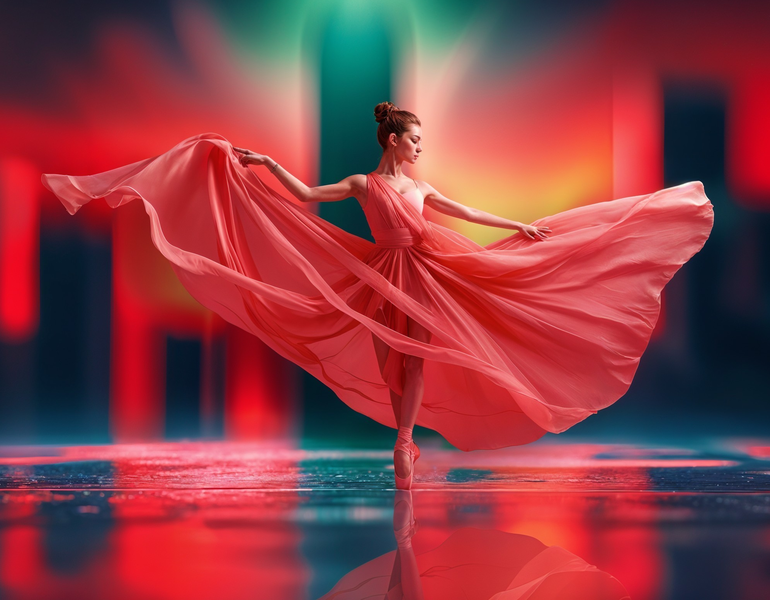 Modern Canvas Wall Art Home Decor - Lady In Red