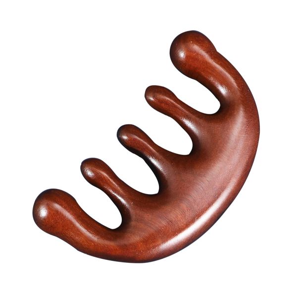 Natural Sandalwood Massage Wide Tooth Comb Relieve the meridians of head