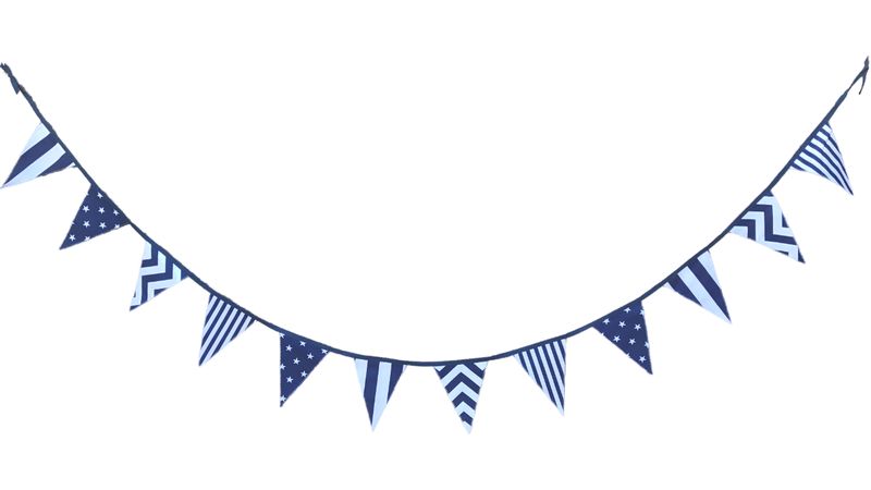 Bunting/flags/banner dark blues
