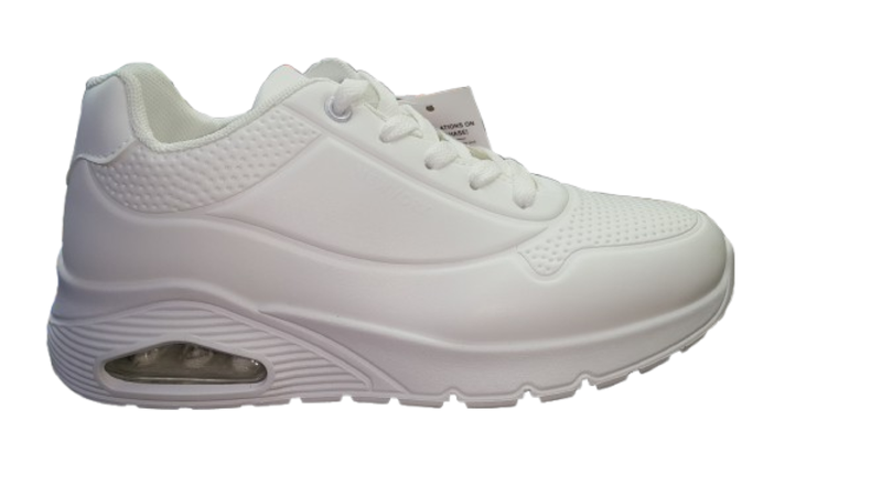 Women White Mono PU Casual