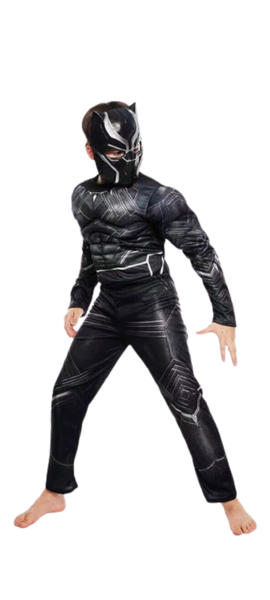 Black Panther Muscle Costume For Kids
