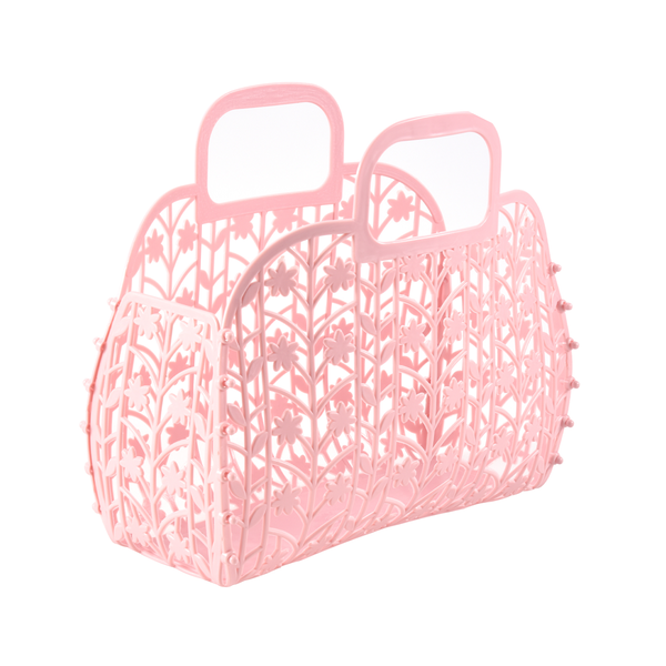 Bathroom Hollow Washing Storage Basket Shower Basket Plastic Pink