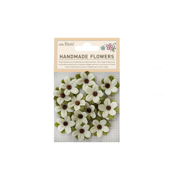 Handmade Flower - Juno Ivory Pearl 15pc