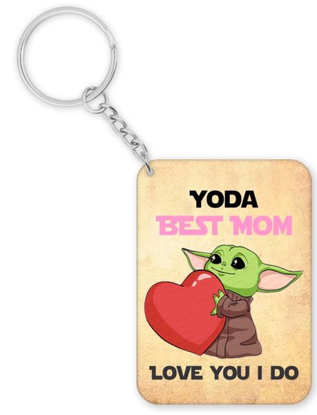 Yoda Best Mom Star Wars Birthday Christmas Mother's Day Gift Keyring