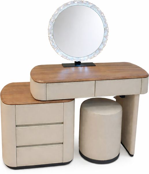 Ziyane Serenity Beige Makeup Vanity Desk