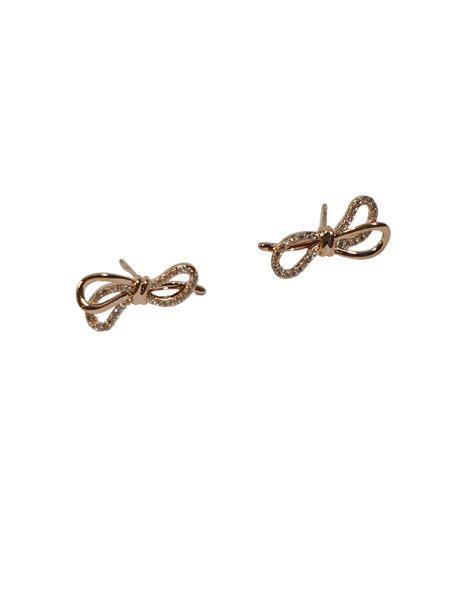 Women's Bow Earrings Gold - Bling Creations