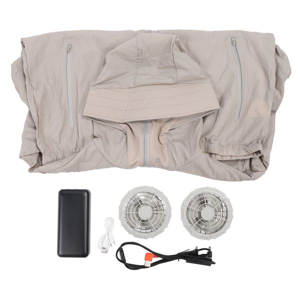 Grey XL Men's USB Cooling Jacket (18000mAh)
