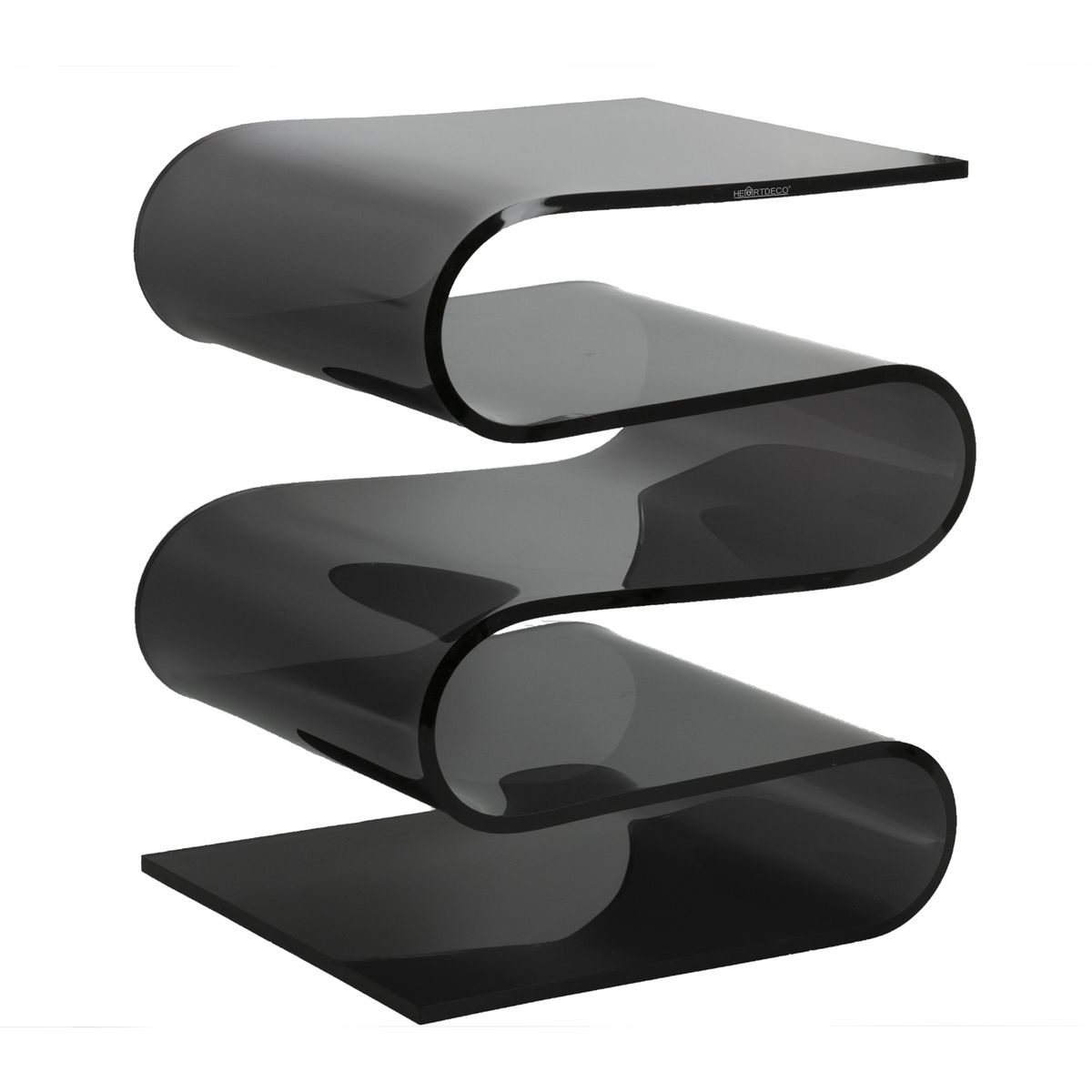 Acrylic End Table S-Shaped Creative Bookshelf Sofa Side Table