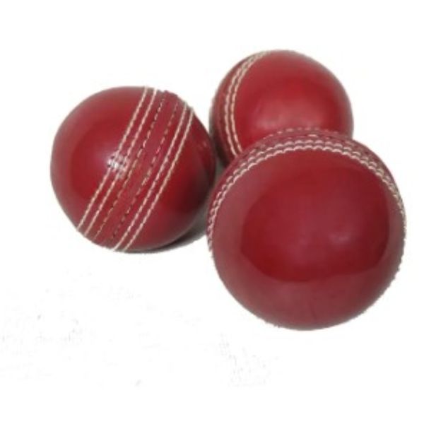 Cricket Hard Balls (Red) - Rubber Training Balls - Set of 3