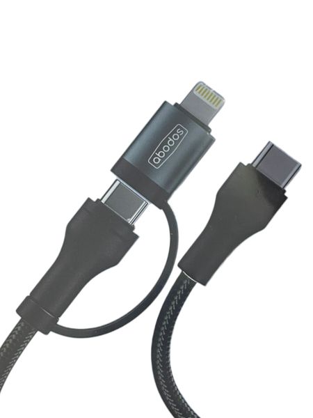 ABODOS 2in1 120W Type-C &amp; Lightning Charger Cable 1 Meter AS-DS3023