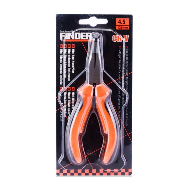 Bent Nose Plier - Mini - Orange - 125mm