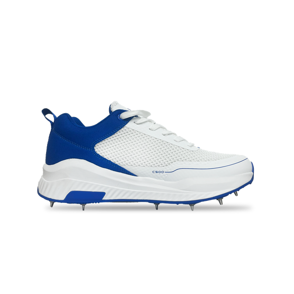 Champ Spikes Cricket Shoes C500 White/Blue