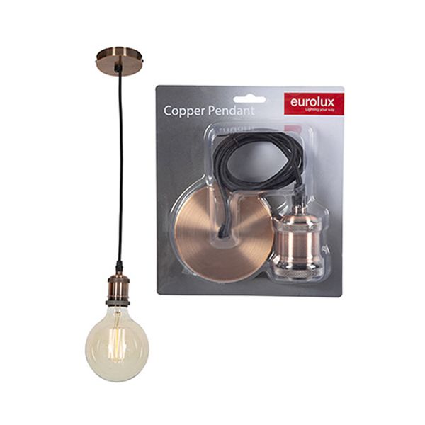 Eurolux Pendant Aluminium E27 CE Lampholder without Globe
