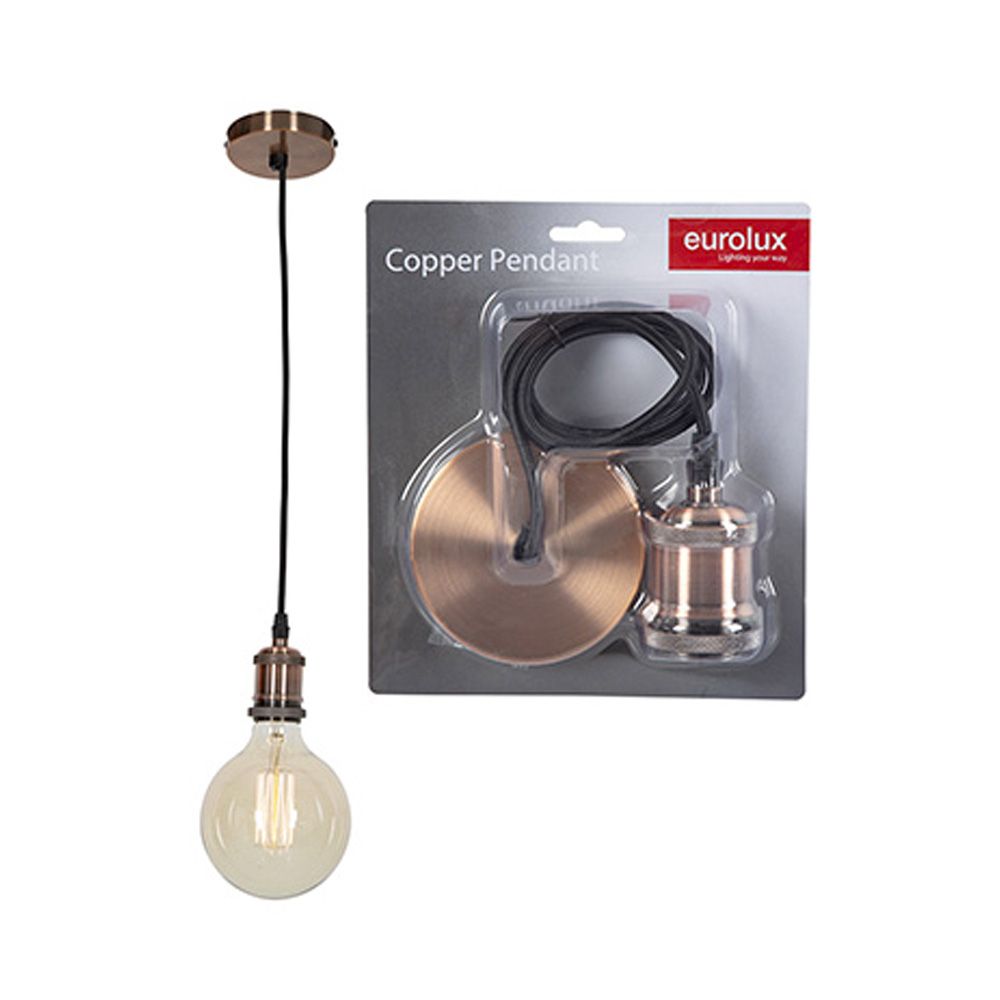 Eurolux Pendant Aluminium E27 CE Lampholder without Globe | Shop Today ...