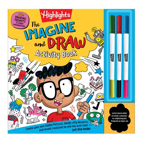 The Imagine And Draw Activity Book - (highlights Imagination