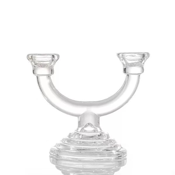 1 Pieces Double Heads Glass Candle Holder