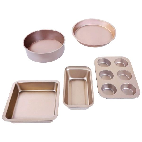Yax 5 pieces Bakeware Set Cake Muffin Cupcake Pan