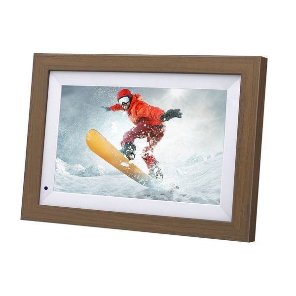 10-inch IPS Wooden Digital Photo Frame - HD Video &amp; Image Playback