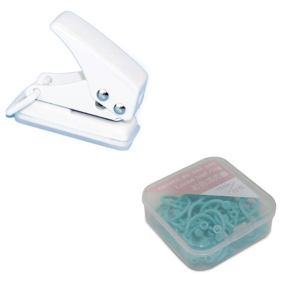 Single Hole Puncher Plastic Key Rings, DIY Accessories, Card Ring