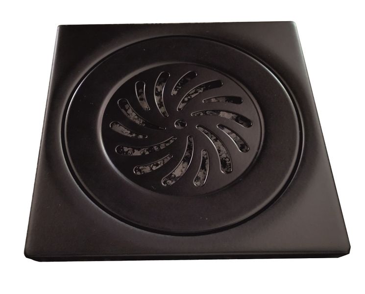 Shower Bathroom Grid Black 150/150 Mm