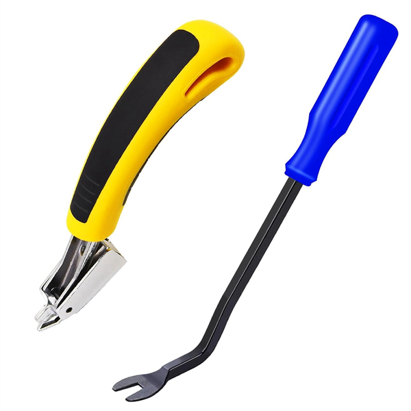 Staple Remover Upholstery and Construction Staple Puller Yellow+Red