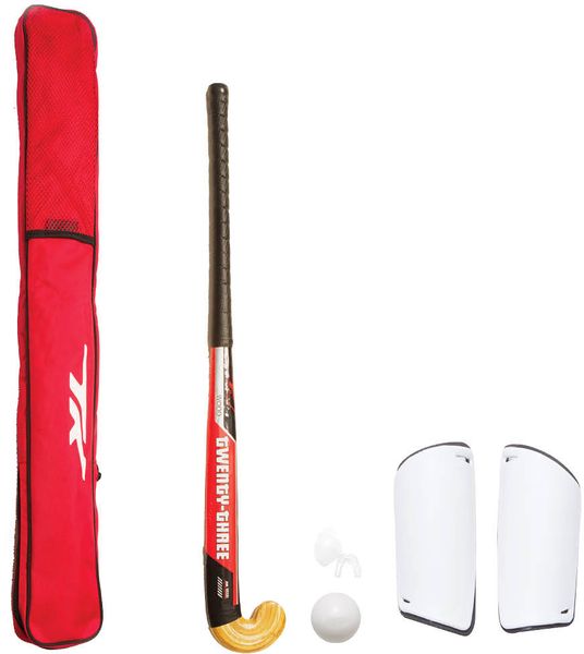 TK Wooden Hockey Stick Starter Set - Red