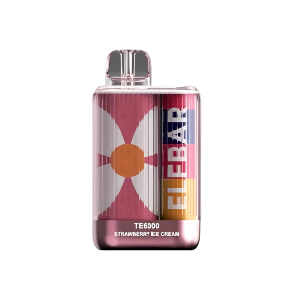 Elf Bar TE6000 Puffs - Strawberry Ice-Cream