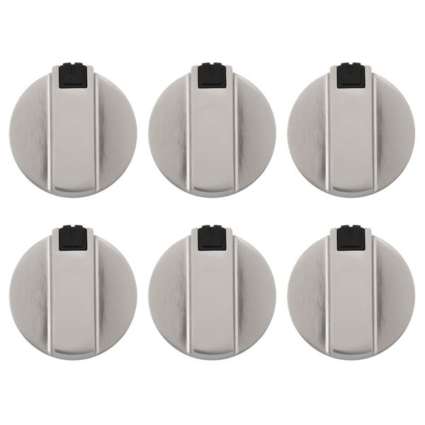 Stoves Cooker Knobs,Oven Knob 6 Pieces ,Zinc alloy 6mm Oven Rotary Switch