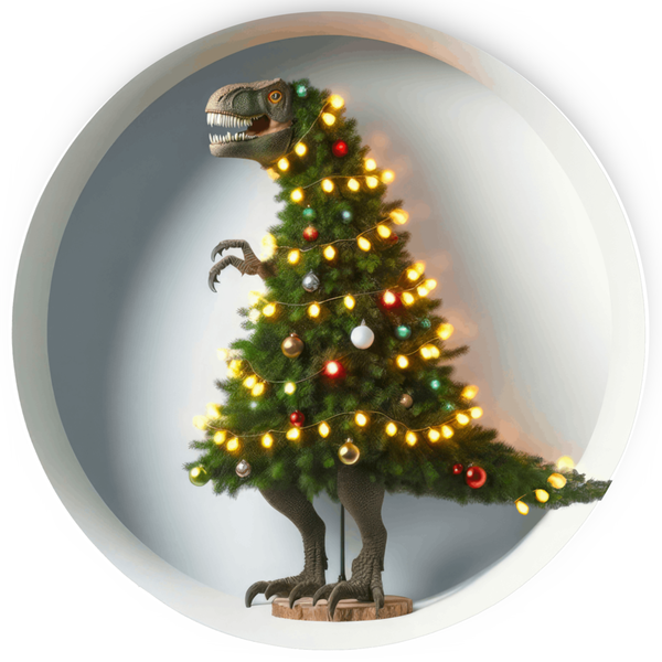 TrendSpire Tree-Rex Christmas Stickers - Set of 3