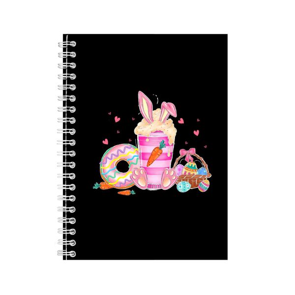Coffee A5 Notebook Pad for Men Women with Trendy Easter Graphic Present 077