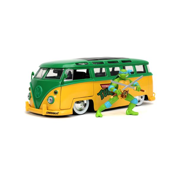 Jada-Leonardo &amp; 1962 Volkswagen Bus T1-Teenage Mutant Ninja Turtles